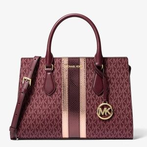 Michael Kors Burgundy and Pink Satchel